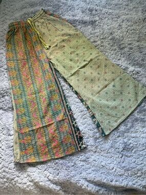 Wide-Leg Kantha Pants